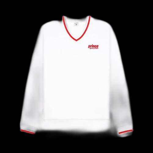 Sporty & Rich x Prince Sporty V Neck Sweatshirt 'White'