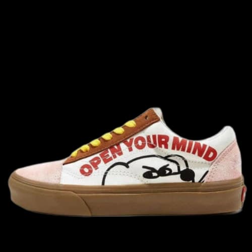 Vans Old Skool x FEVER DOG 'White Brown Pink'