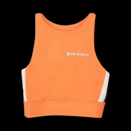 Palm Angels Logo Track Training Sports Bra 'Orange'