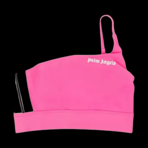 Palm Angels Track One Shoulder Sports Bra 'Pink'