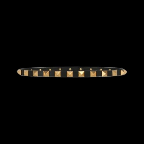 Valentino Roman Stud Leather Belt 'Black'