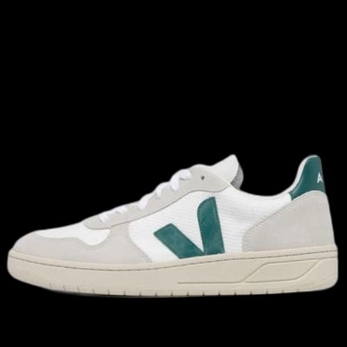 Veja V-10 B-Mesh Lace-Up Sneakers 'White Beige Green'