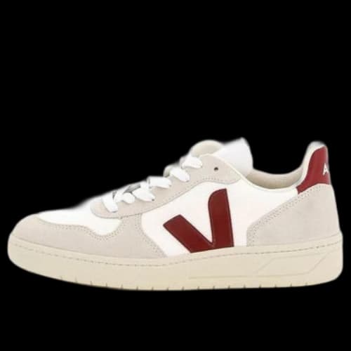 Veja V-10 B-Mesh 'White Natural Marsala'