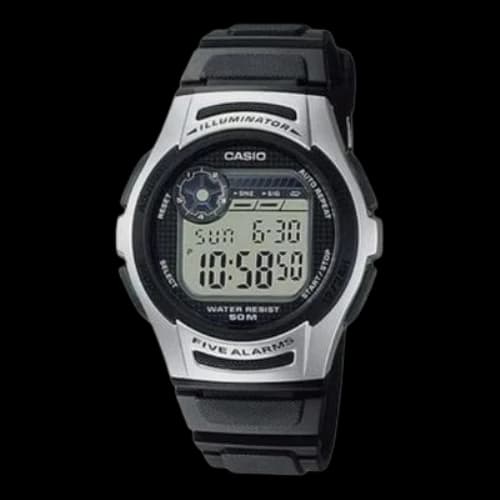 CASIO Athleisure Casual Sports Resin Tape Waterproof Watch Unisex Black Unisex Mens