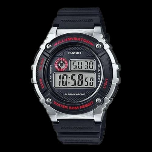 CASIO Waterproof Sports Mens Black Digital