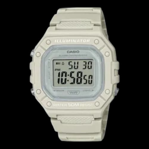 CASIO Fashion Stylish Sports 50m Waterproof White Watch Creamy Digital