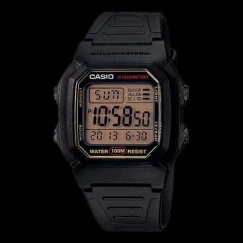 CASIO Waterproof Sports Analog Mens Black Digital
