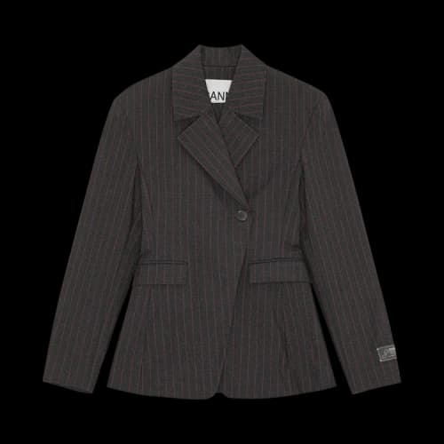 GANNI Stretch Stripe Blazer 'Phantom'