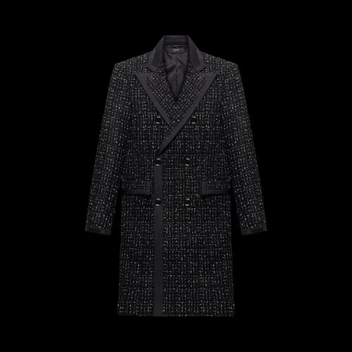 Amiri Boucle Long Coat 'Black'
