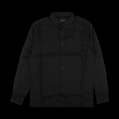 Amiri Square Jacquard Slim Button Down Shirt 'Black'