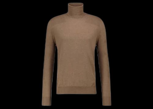 AMIRI Fitted Wool Turtleneck Sweater Brown