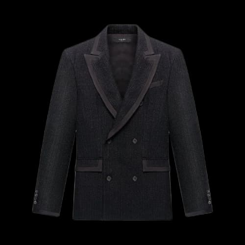 Amiri Boucle Double Breasted Blazer 'Black'