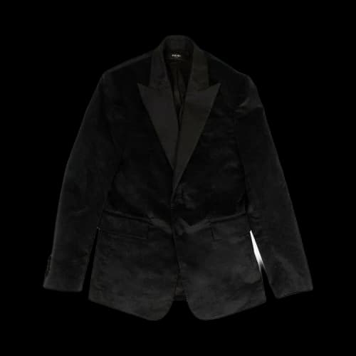 Amiri Single Breasted Velvet Blazer 'Black'