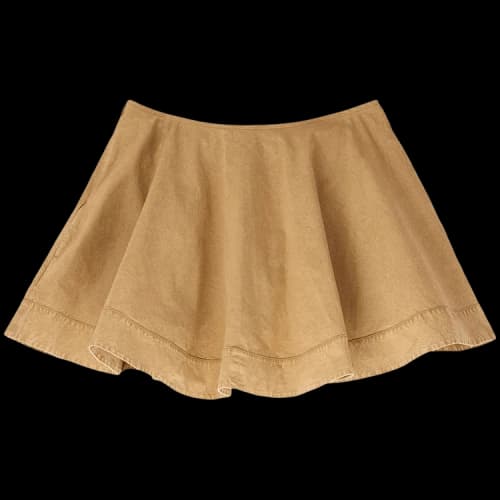 GANNI Washed Stretch Cotton Mini Circle Skirt 'Lark'
