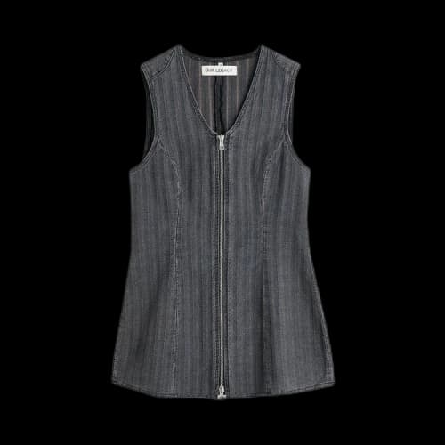 Our Legacy Biker Zip Vest 'Washed Grey'