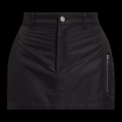 PURPLE BRAND Nylon Woven Skirt 'Black'
