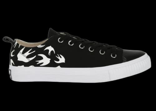 Alexander McQueen Swallows Low-Top Sneaker Black White (Women's)