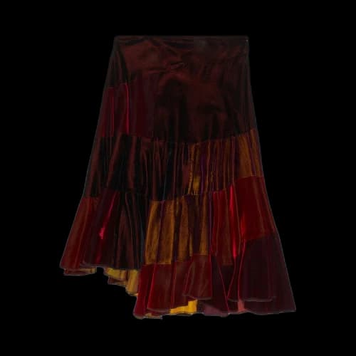 Comme des Garçons Patchwork Skirt 'Burgundy'