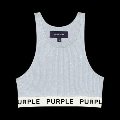 PURPLE BRAND Rib Knit Bralette 'Blue'