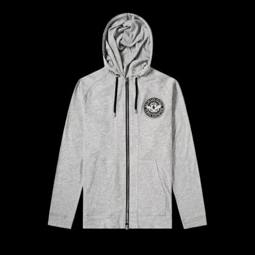 Balmain Zip Patch Hoodie 'Grey'