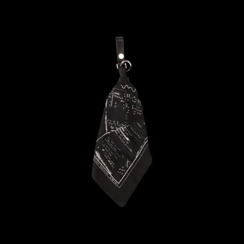 Amiri Silk Music Note Bandana Keychain 'Black'