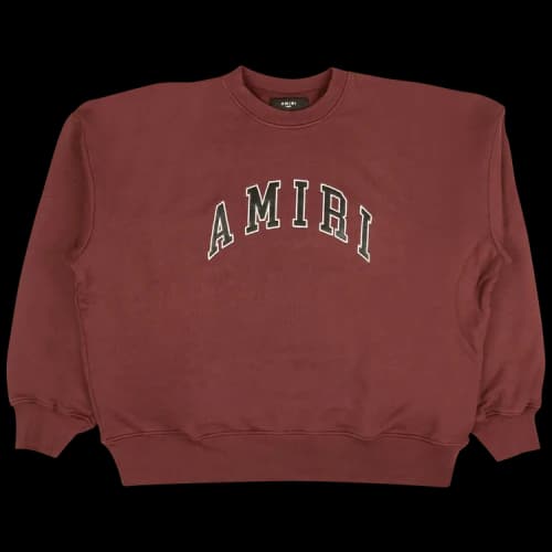 Amiri College Logo Crewneck Sweatshirt 'Burgundy'