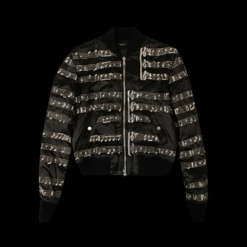 Amiri Music Note Bomber Jacket 'Black'