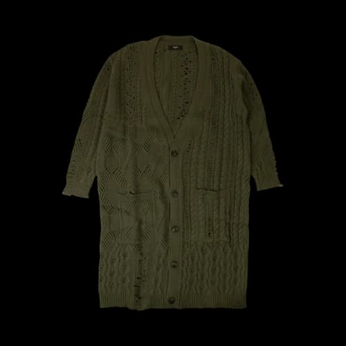 Amiri Long Cardigan 'Green'