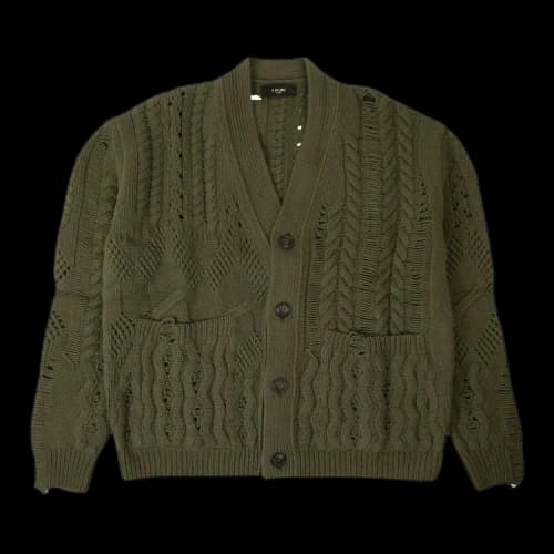 Amiri Multipoint Short Cardigan 'Green'