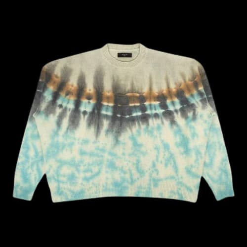 Amiri Tie Dye Knit Crewneck Sweater 'Blue'