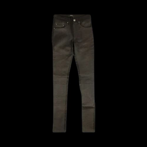Amiri Half Snake Print Leather Pants 'Black'