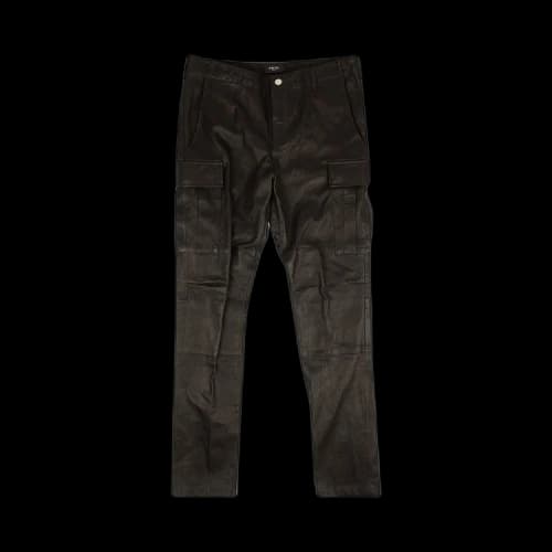 Amiri Leather Cargo Pants 'Black'