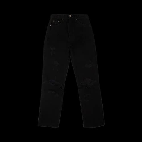 Amiri Thrasher Crop Straight Jeans 'Black'