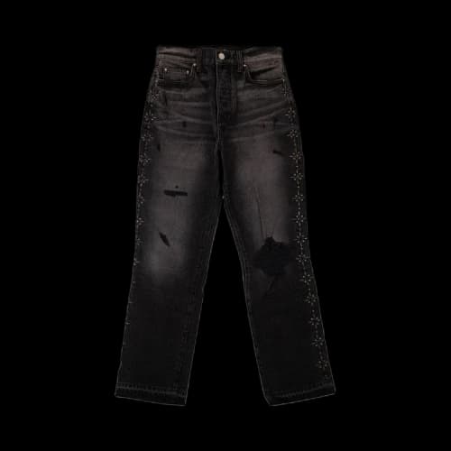 Amiri Side Stud Straight Jeans 'Black'