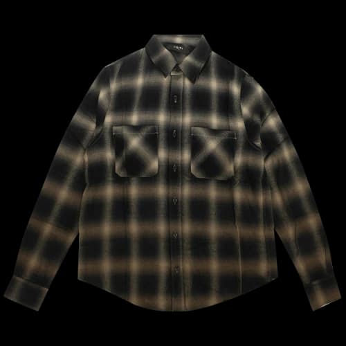 Amiri Ombre Plaid Shirt 'Khaki'
