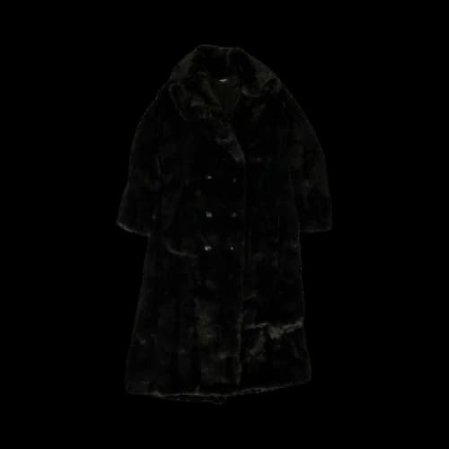 Amiri Full Length Faux Fur Coat 'Black'