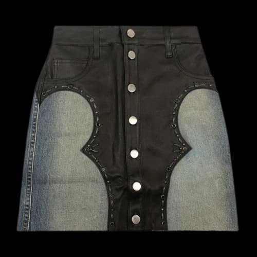 Amiri Denim Mix Mini Skirt 'Black'