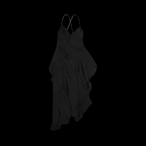 Amiri Crepe De Chine Long Dress 'Black'