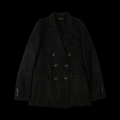 Amiri Boucle Boyfriend Blazer Jacket 'Black'