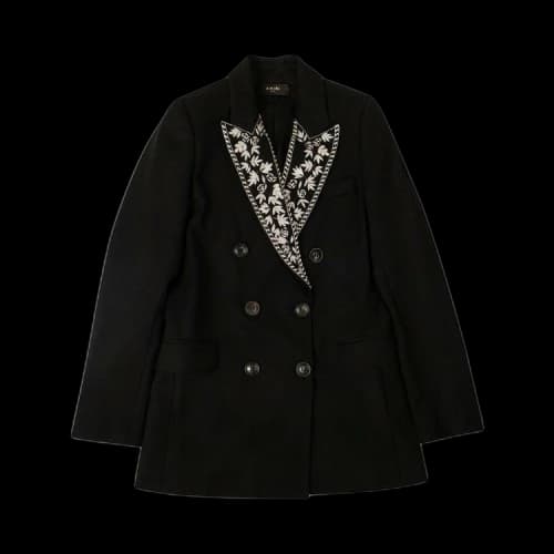 Amiri Embroidered Collar Blazer Jacket 'Black'