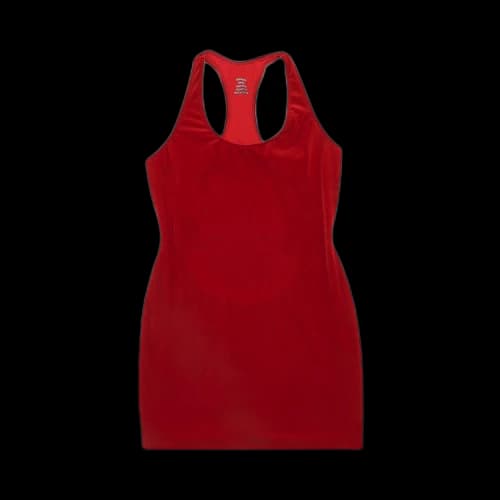 Vetements Velvet Open Back Mini Dress 'Red'