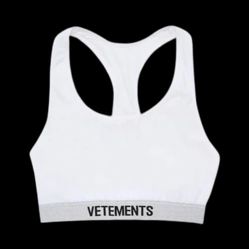 Vetements Logo Sports Bra 'White'