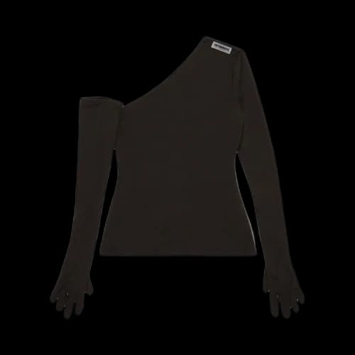 Vetements One Shoulder Styling Top With Gloves 'Black'