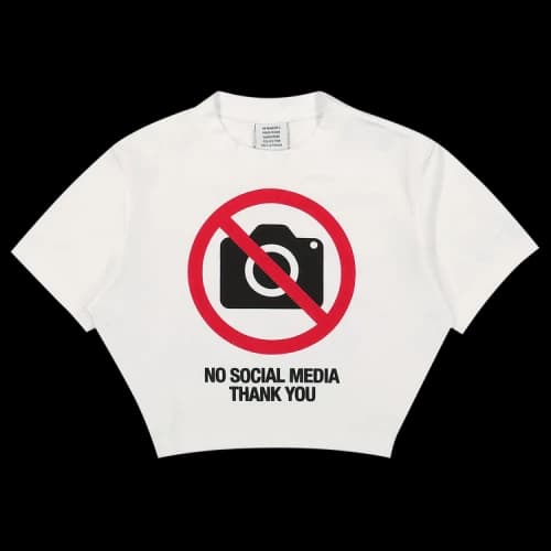 Vetements No Social Media Fitted T-Shirt 'White'