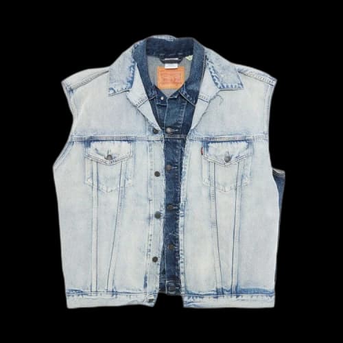 Vetements x Levi's Double Layer Metal Denim Vest 'Blue'