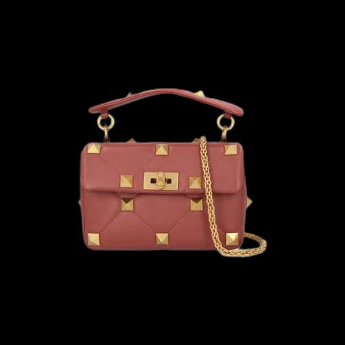 Valentino Roman Stud Shoulder Bag 'Brown'