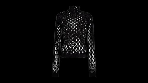 Valentino Women's Garavani Net Knitted Top Black