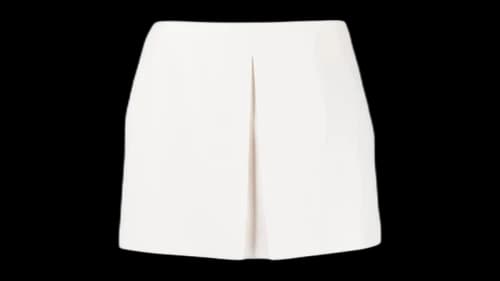 Valentino Women's Garavani Inverted Pleat-Detail Skort Ivory