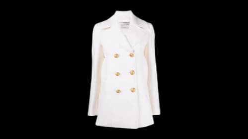 Valentino Women's Garavani Double-Breasted Jacket Ivory