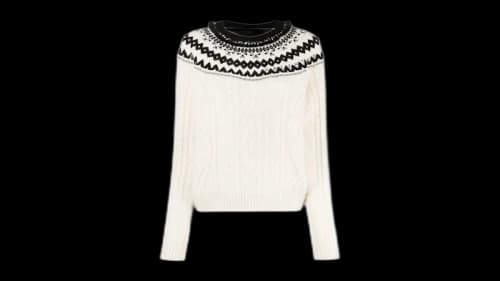 Valentino Women's Foulard Archive Cable-Knit Jacket White